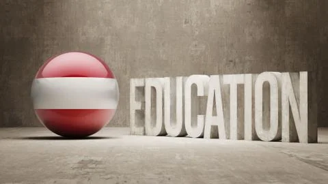 Austria Education Concept Illustrazione stock