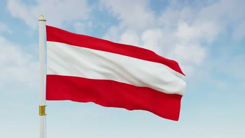 Austria flag 3d rendering Stock-Footage 172427045