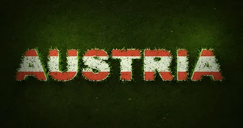 Austria Flag is Appearing Over Growing Grasses Stock Footage 101744502