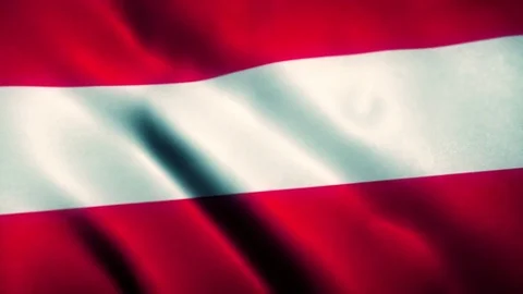 Austria Flag Blowing in the Wind Video stock 76056124