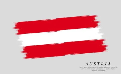 Austria flag brush vector background. Grunge style country flag of Austria .. Stock Illustration