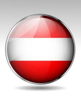 Austria flag button Stock Illustration