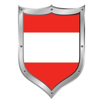 Austria flag button. Stock Illustration