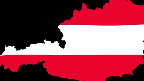 Austria flag design with red white and black colors  Austrian national symb.. Video stock 343670591