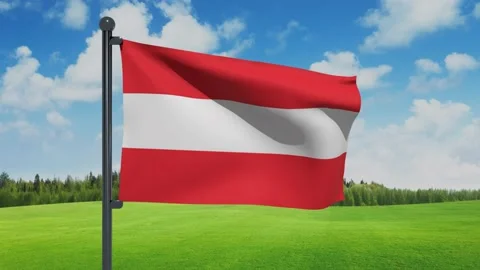 Austria Flag Stock Footage 151861486