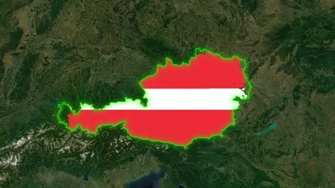 Austria Flag Video stock 307130080