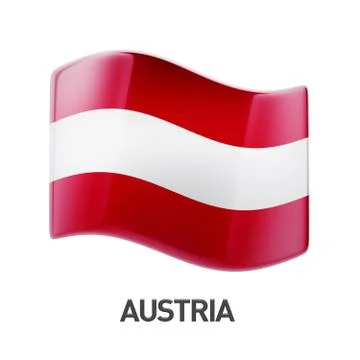 Austria Flag Icon Stock Illustration
