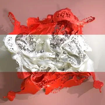 Austria flag liquid Stock Illustration
