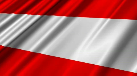 Austria Flag Loop 02 Stock Footage