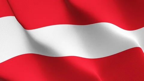 Austria flag loop waving on wind. Stock Footage 119184348