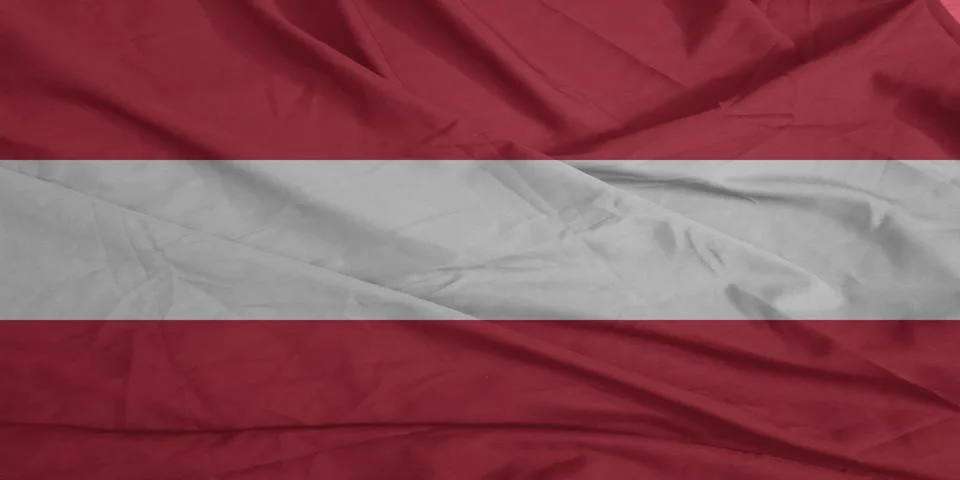 Austria Flag moving softly in the wind Stock Photos