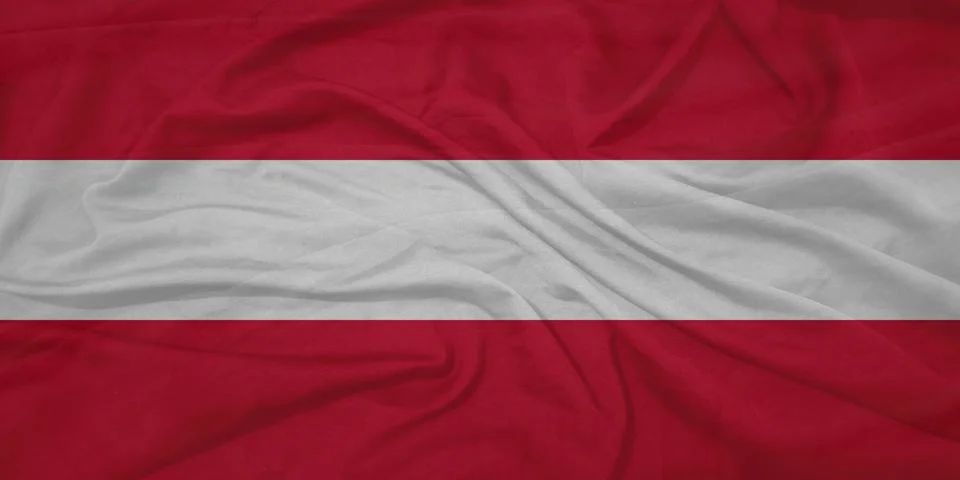 Austria Flag moving in wind Stock Photos