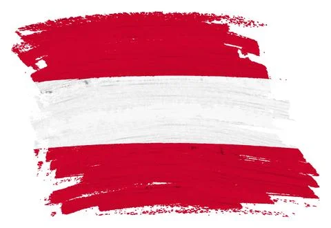 Austria flag paint splash brushstroke Stock Illustration