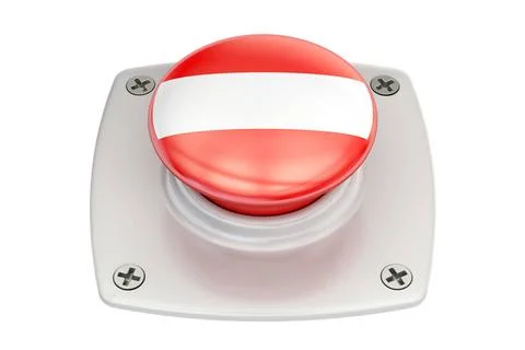 Austria flag push button, 3D rendering Austria flag push button, 3D render... Stock Photos