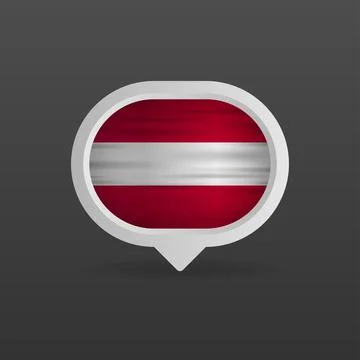 Austria flag realistic flag. Made in Austria. Vector illustration. Stock Illustration