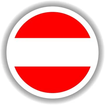 Austria flag round shape Stock Illustration