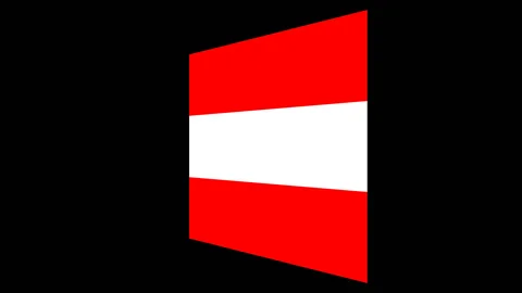 Austria flag turning horizontally Stock Footage 90440826