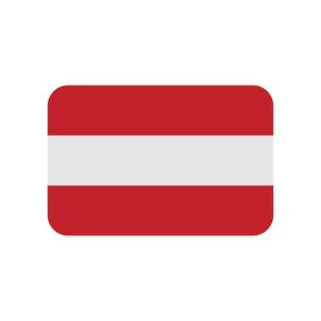 Austria flag vector icon on white background Stock Illustration