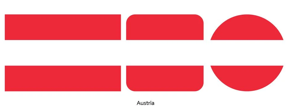 Austria flag, vector illustration Stock Illustration