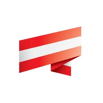 Austria flag, vector illustration on a white background Stock Illustration
