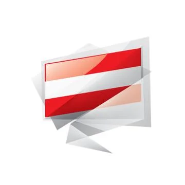Austria flag, vector illustration on a white background Stock Illustration