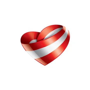 Austria flag, vector illustration on a white background Stock Illustration