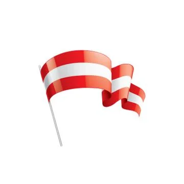 Austria flag, vector illustration on a white background Stock Illustration