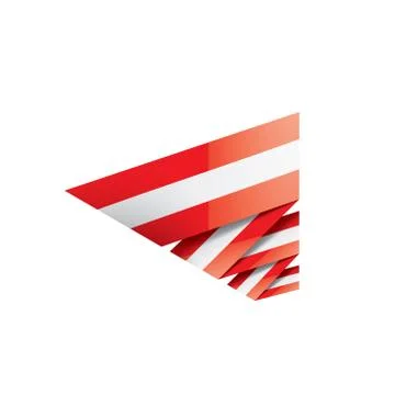 Austria flag, vector illustration on a white background Stock Illustration