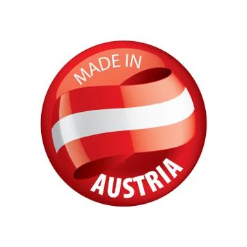 Austria flag, vector illustration on a white background Stock Illustration