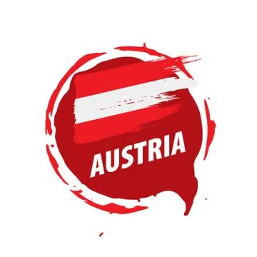 Austria flag, vector illustration on a white background Stock Illustration