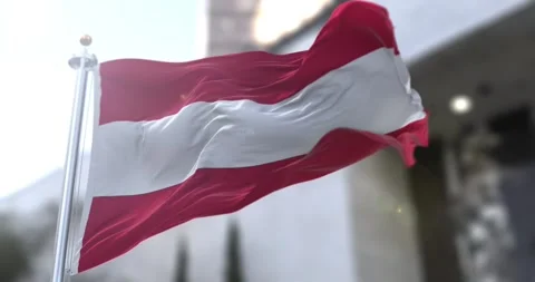 Austria-flag-waving-4k-60fps Stock Footage 330547999