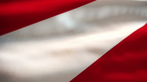 Austria flag waving Stock Footage 55494534
