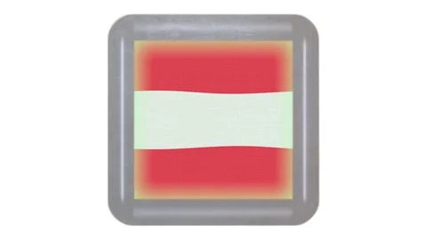 Austria flag waving in the wind. Icon in the frame. Animation loop Stock Footage 83724569