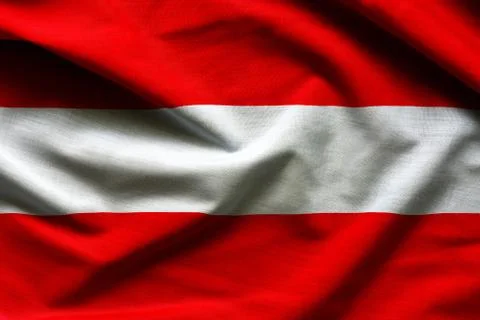 Austria flag waving in the wind. Фото