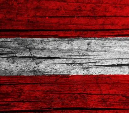 Austria flag on white background Stock Illustration