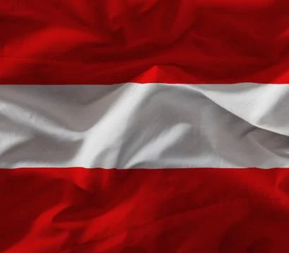 Austria flag on white background Stock Illustration