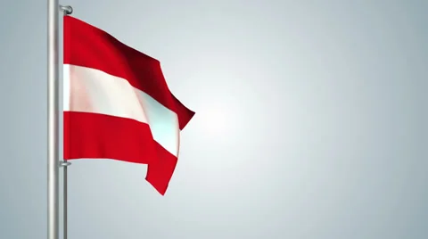 Austria flags loop pack 3 in 1 with background and loop 7sec Stock Footage 36720177