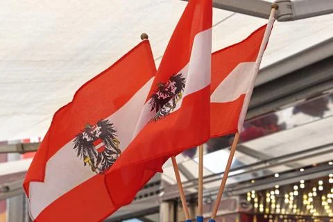 Austria flags Stock Photos