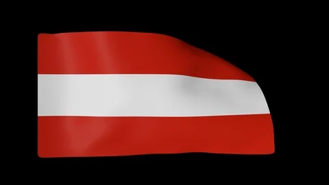 Austria Full Flag plus Alpha 库存影片 87214934