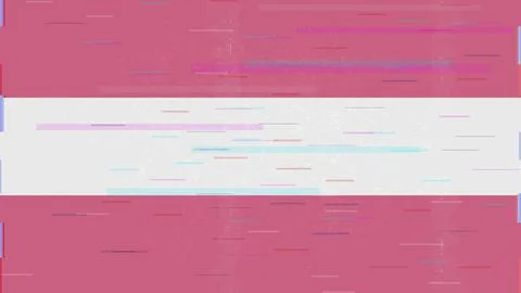Austria Glitch Flag Vector - RGB Split Digital Video Frame Design Illustrazione stock