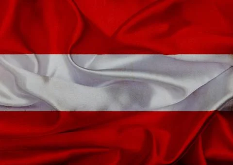 Austria grunge waving flag Stock Illustration