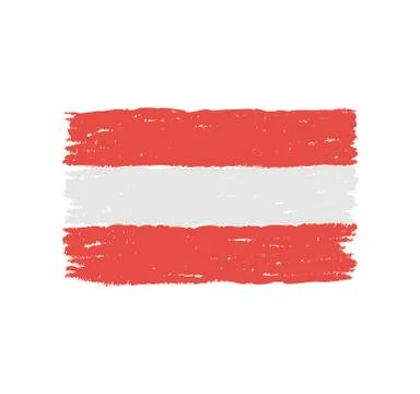Austria Hand Drawn Flag Stock Illustration