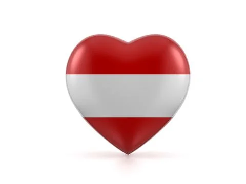 Austria heart flag Stock Illustration