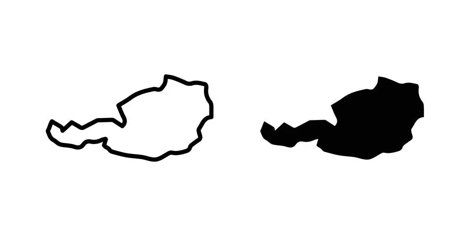 Austria icon set. Vector EPS 10 Stock Illustration