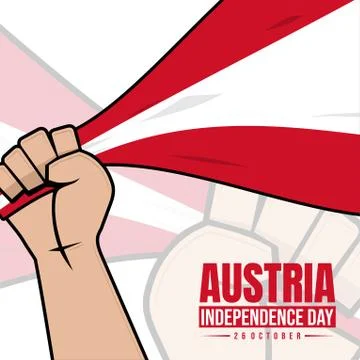 Austria Independence Day Stock Illustration
