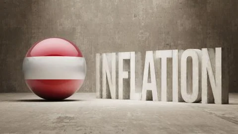 Austria. Inflation Concept. Stock Illustration