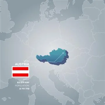 Austria information map. Stock Illustration