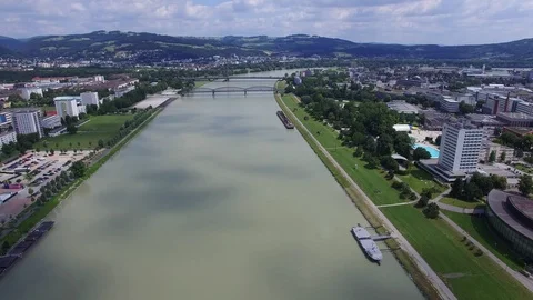 Austria linz. topr view. Video stock 92807762