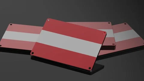 Austria logo Illustrative 3D Animation WorldClass Moving Symbol Stock Footage 262023549