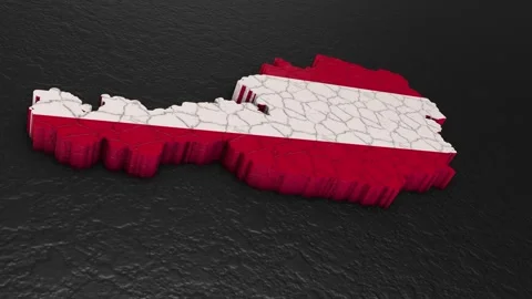 Austria map 3d. 3d map of Austria. Stock Footage 269219499